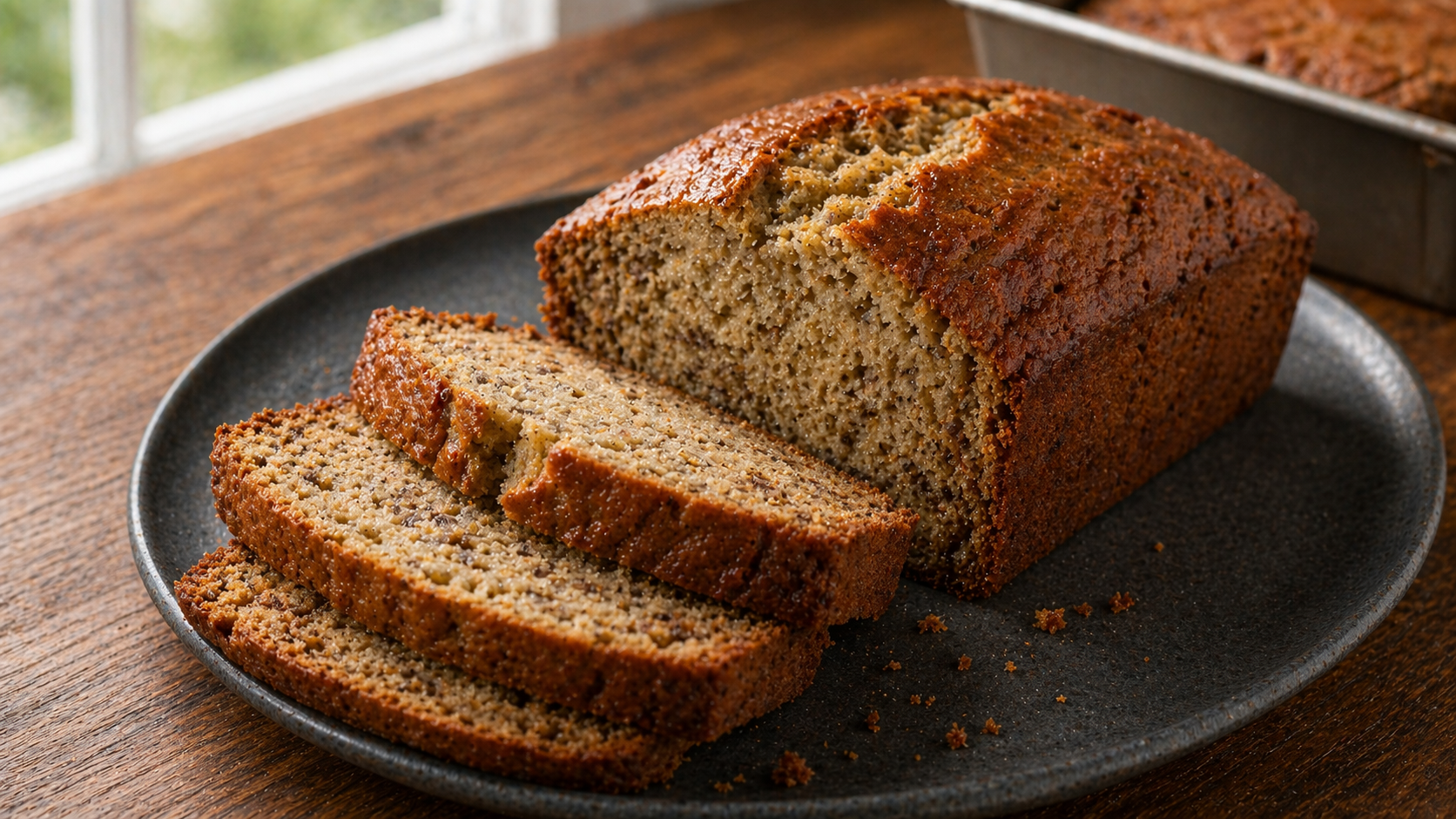 Banana Bread Sweetened with Honey