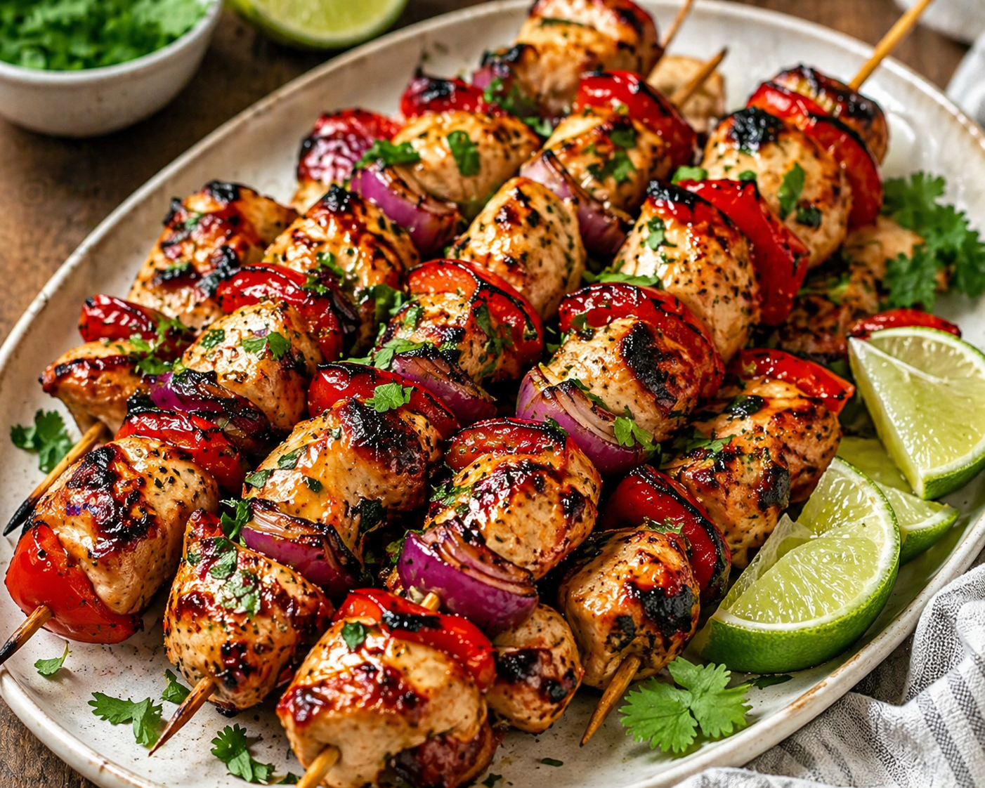 Lime Chicken Skewers with Honey Marinade recipe photo