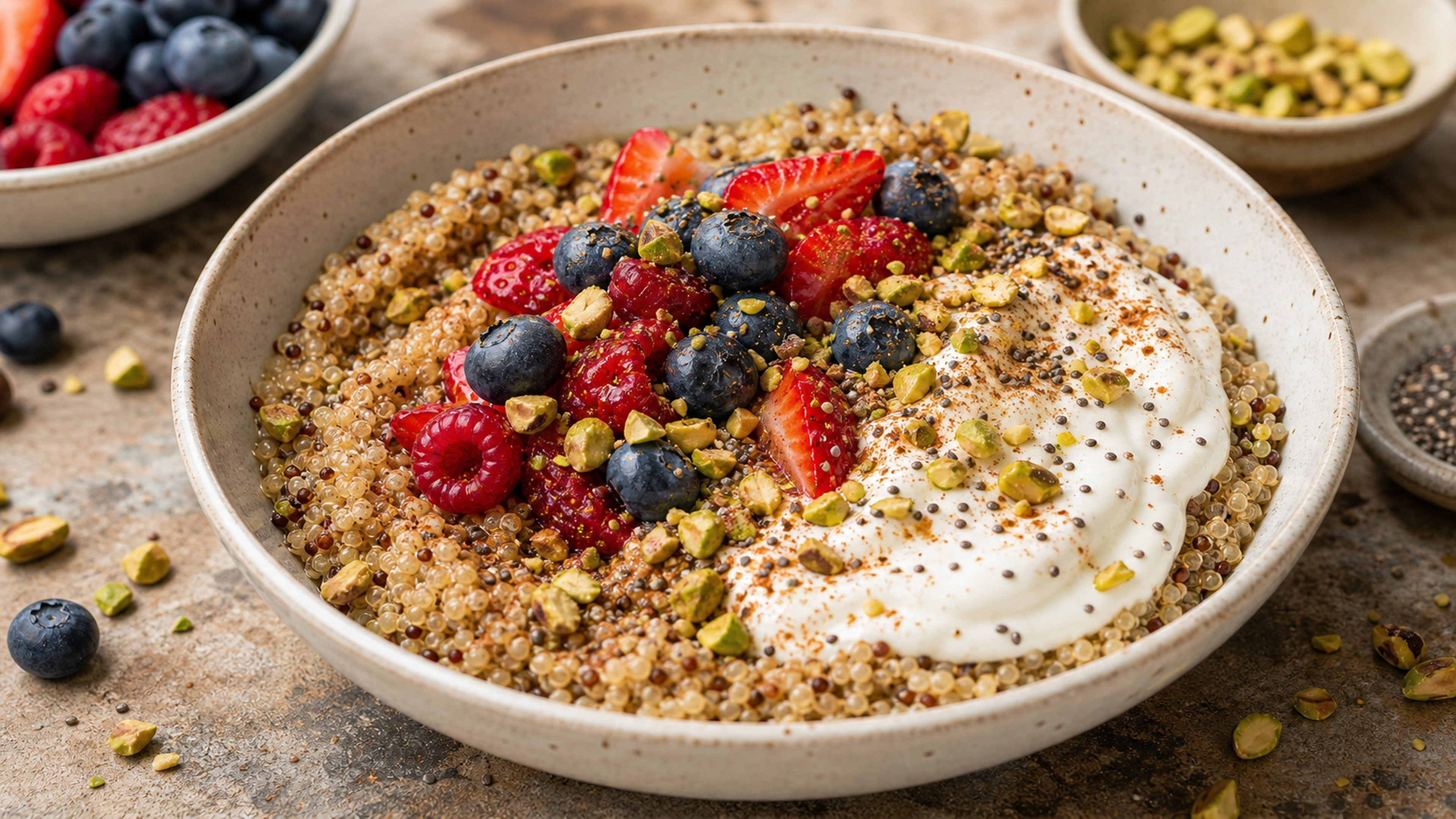 Honey Cardamom Quinoa Breakfast Bowls recipe photo