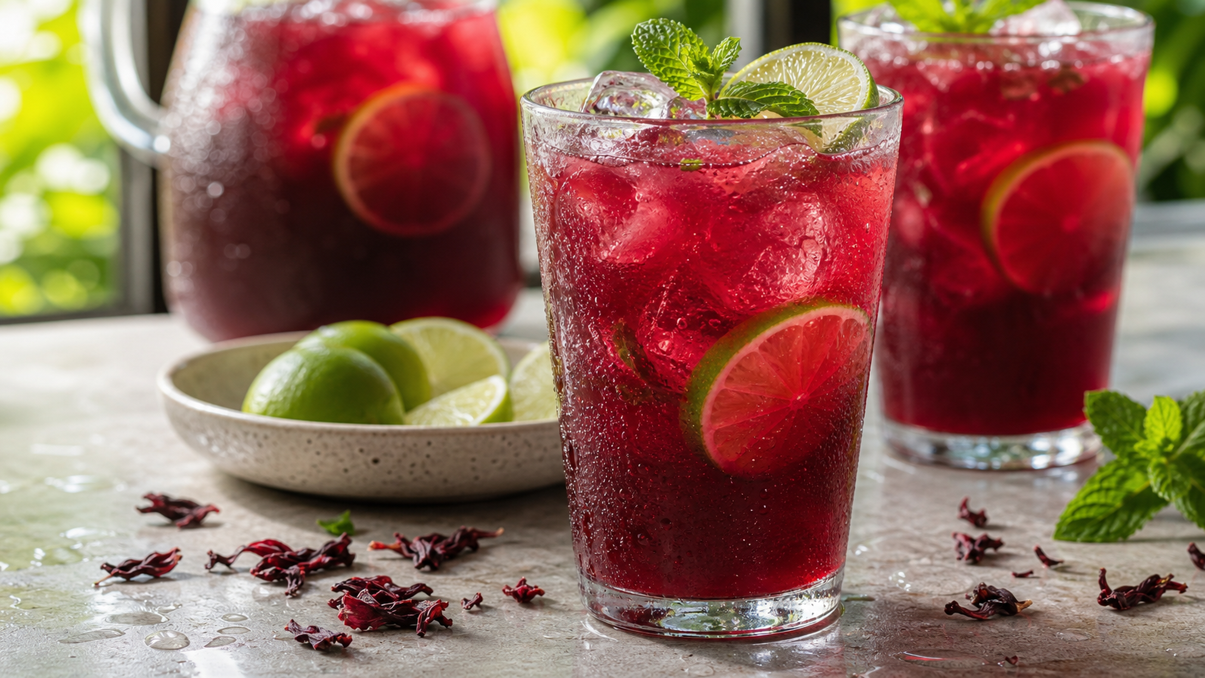 Honey Hibiscus Lime Cooler recipe photo