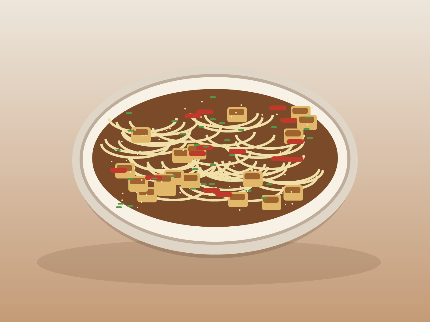 Sesame Tofu Noodles with Honey Ginger Sauce recipe photo
