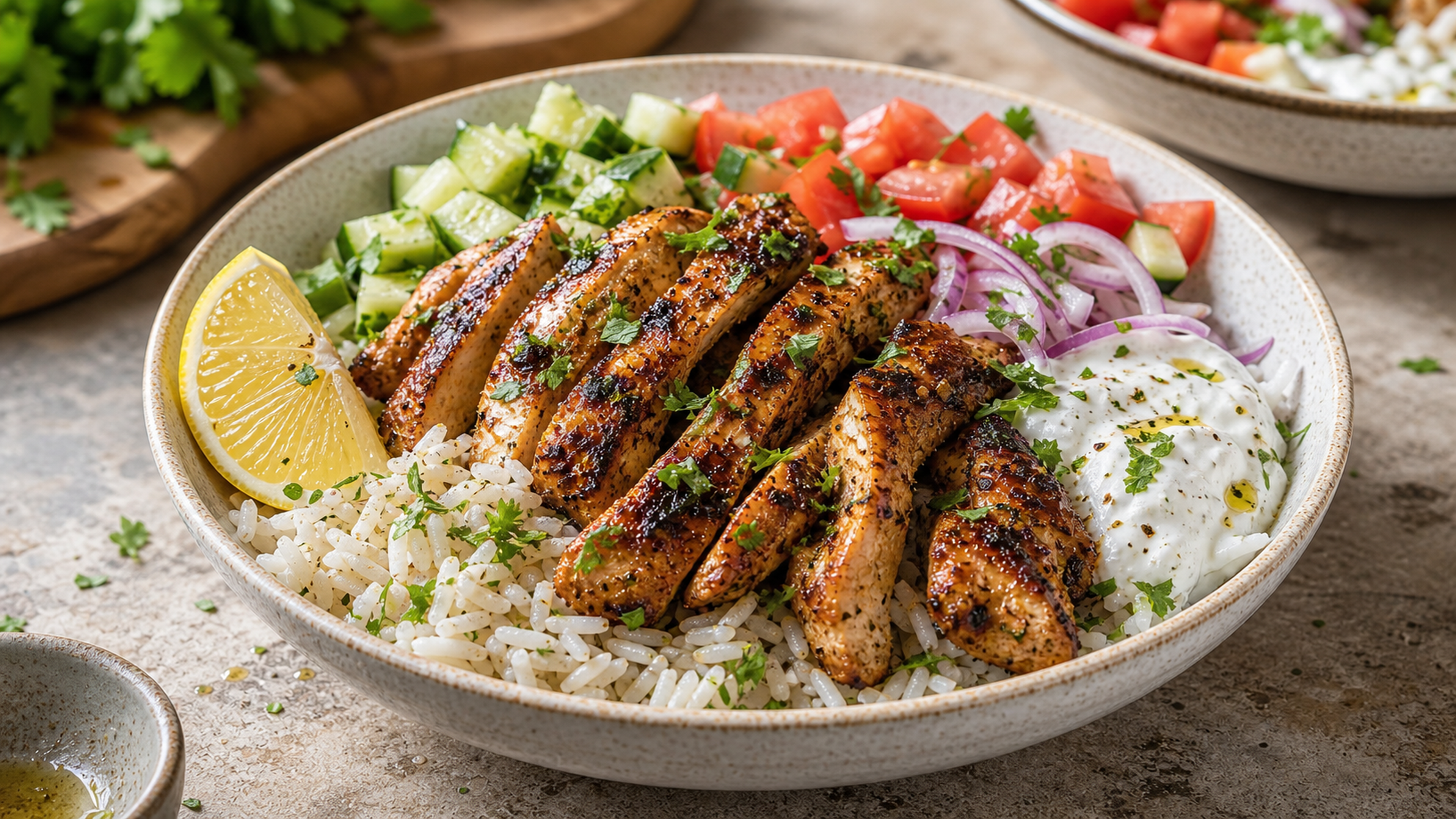Honey Shawarma Chicken Rice Bowls recipe photo